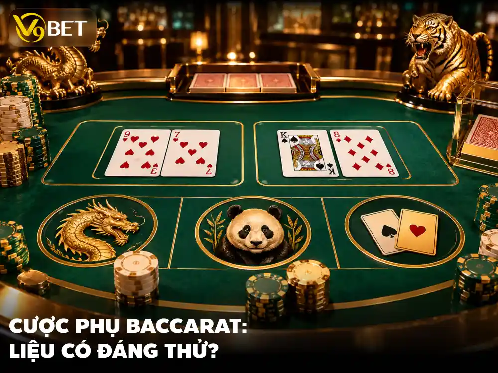 Cược phụ Baccarat: Hiểu Dragon Bonus, Panda và Pair tại bàn