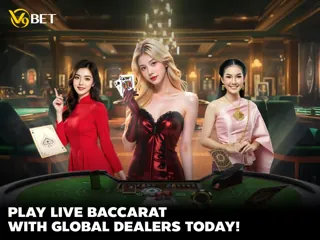V9Bet Live Casino – Play Baccarat with dealers from various countries.