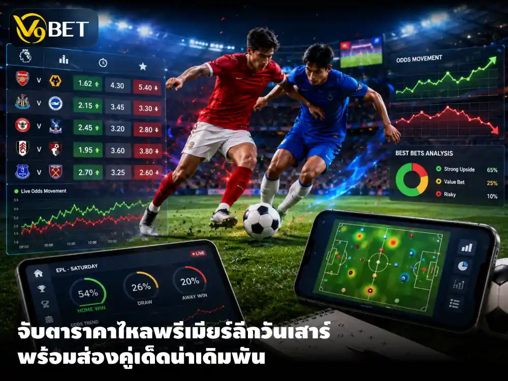 สรุปราคาไหลพรีเมียร์ลีกวันเสาร์ วิเคราะห์คู่เด็ดและทิศทางเดิมพัน