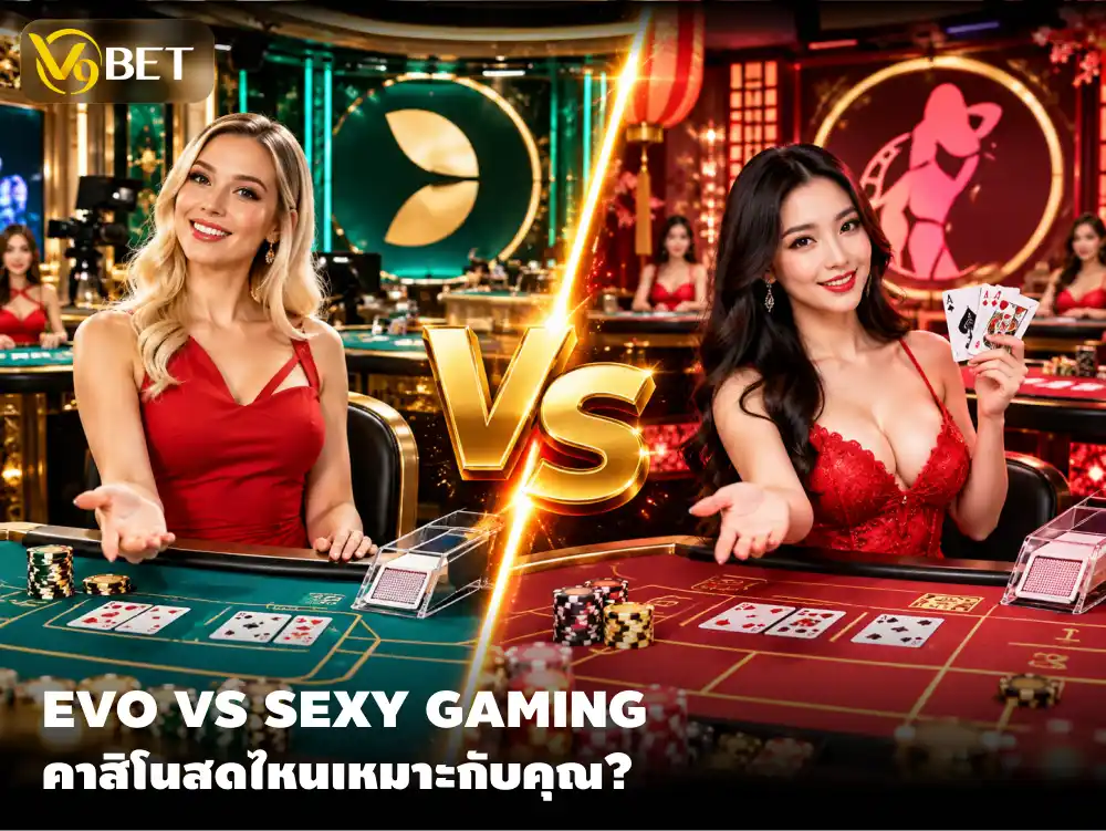 Evolution vs Sexy Gaming เปรียบเทียบคาสิโนสด ค่ายไหนเหมาะกับคุณ