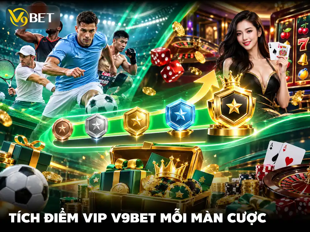 Cách tích điểm VIP V9Bet khi chơi Thể Thao và Casino