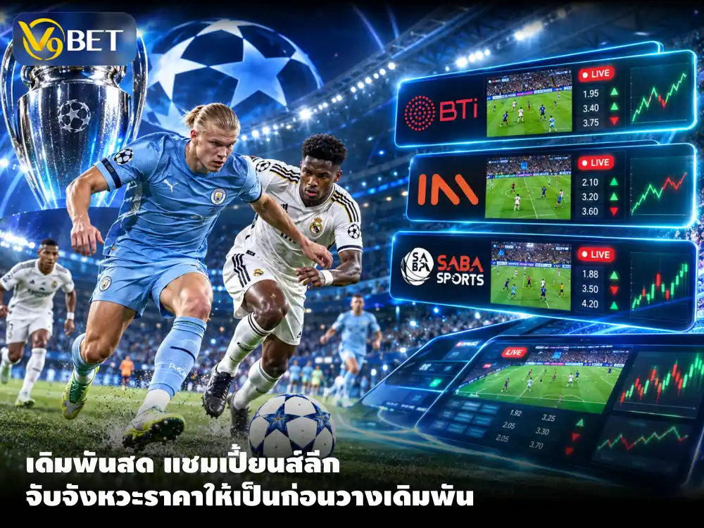 เดิมพันสดแชมเปี้ยนส์ลีก อ่านจังหวะราคา SABA, BTi และ IM ให้เป็น