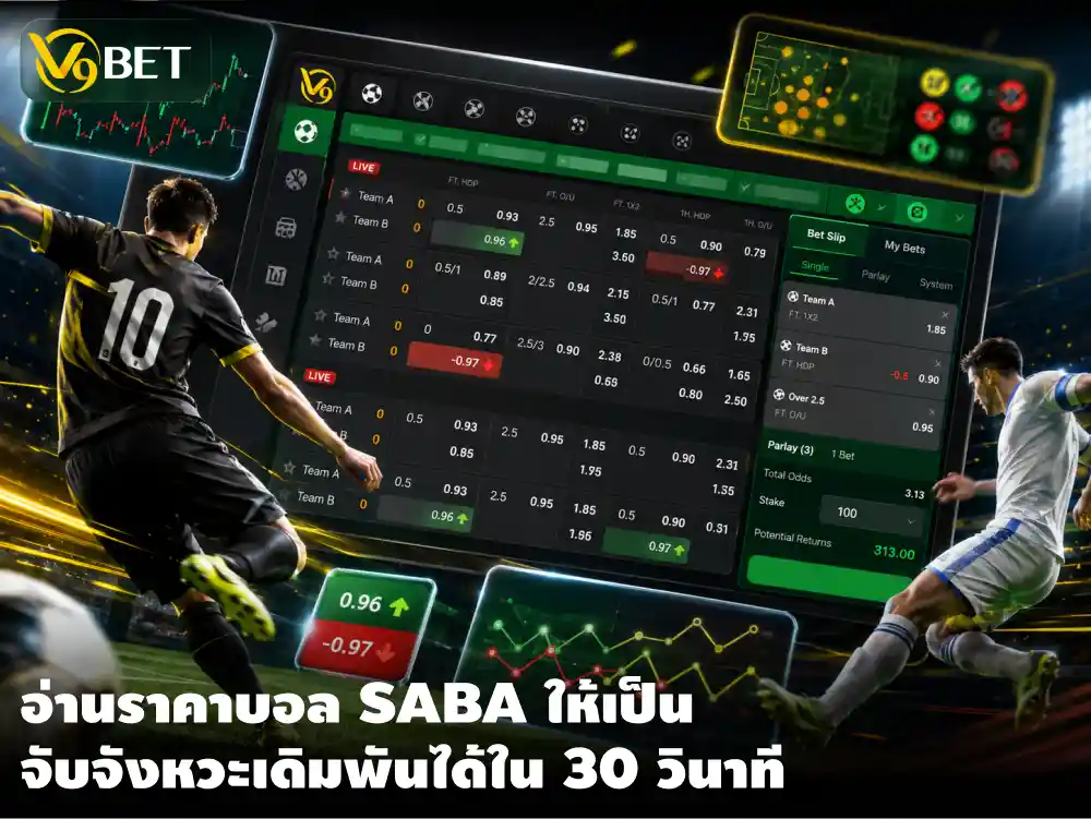 สอนอ่านราคาบอล กีฬา SABA แบบมืออาชีพ จับจังหวะเดิมพันสดได้รวดเร็ว