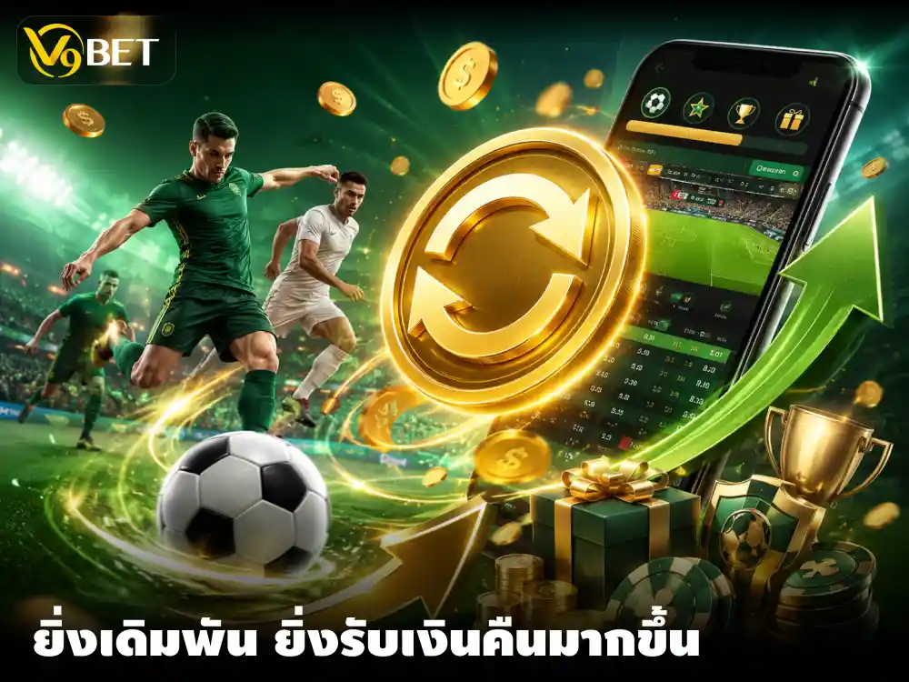 โปรคืนยอดเสียกีฬาไม่อั้น 2026 เดิมพันยิ่งมาก รับเงินคืนยิ่งคุ้มกว่าเดิม