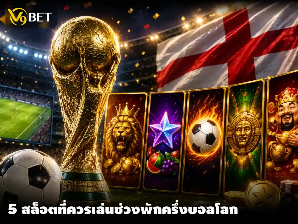 5 เกมสล็อตยอดนิยม V9BET ที่เราแนะนำให้เล่นในช่วงพักครึ่งฟุตบอลโลก