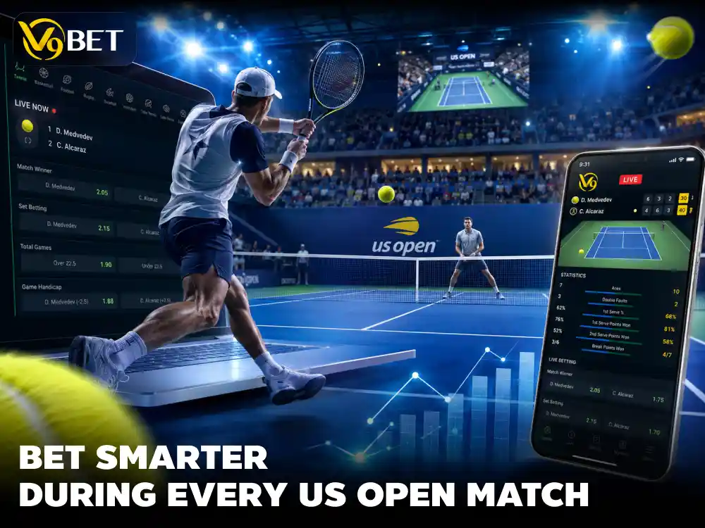 V9Bet Tennis Betting: US Open 2026 Live HD & Betting Tips