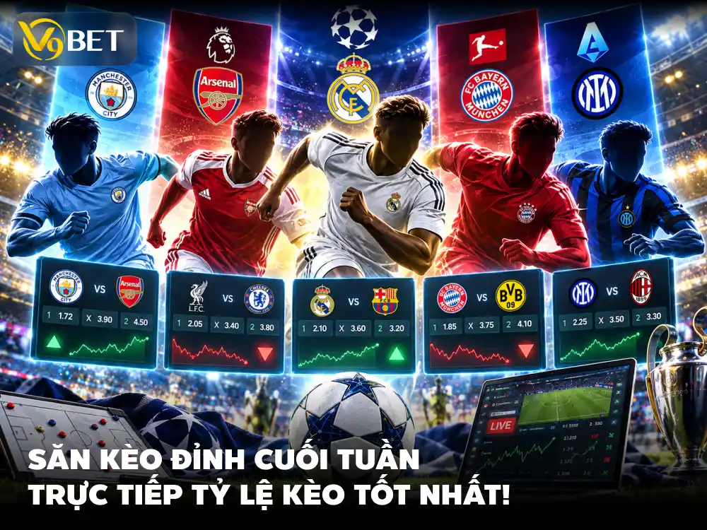 Soi Kèo Bóng Đá Cuối Tuần V9Bet: Trận Đinh & Odds Live